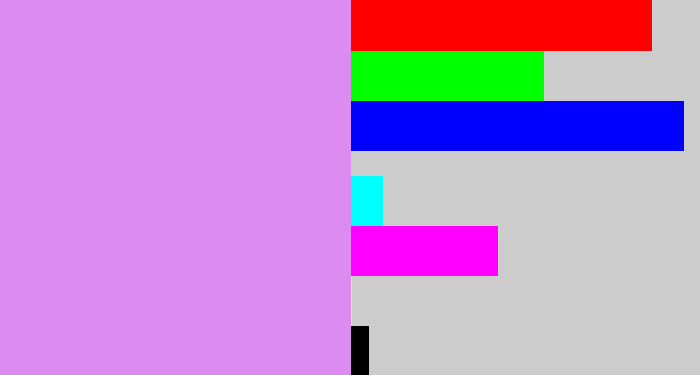 Hex color #dc8cf1 - baby purple