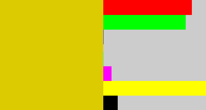 Hex color #dccb00 - ugly yellow