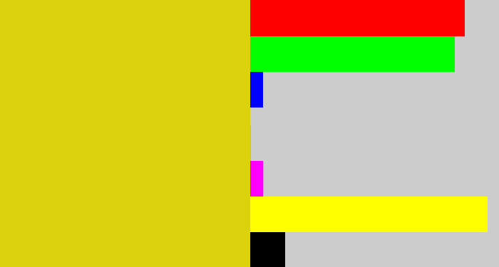 Hex color #dcd20c - piss yellow