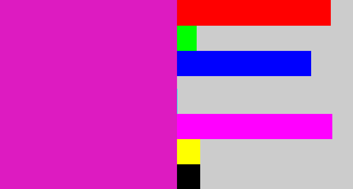 Hex color #dd1bc1 - purple/pink
