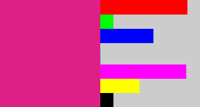 Hex color #dd2086 - darkish pink