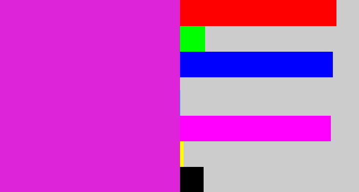 Hex color #dd24d8 - purple/pink