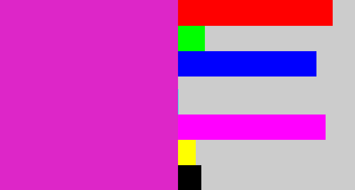 Hex color #dd26c8 - purple/pink