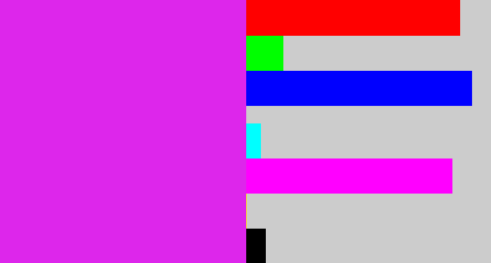 Hex color #dd26eb - purple/pink
