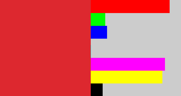 Hex color #dd282f - tomato