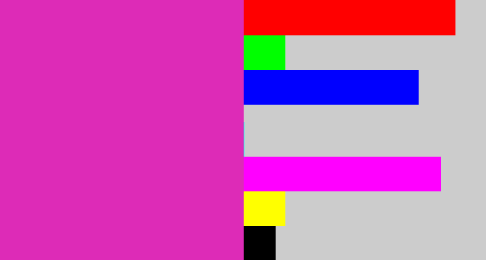Hex color #dd2bb7 - purpley pink