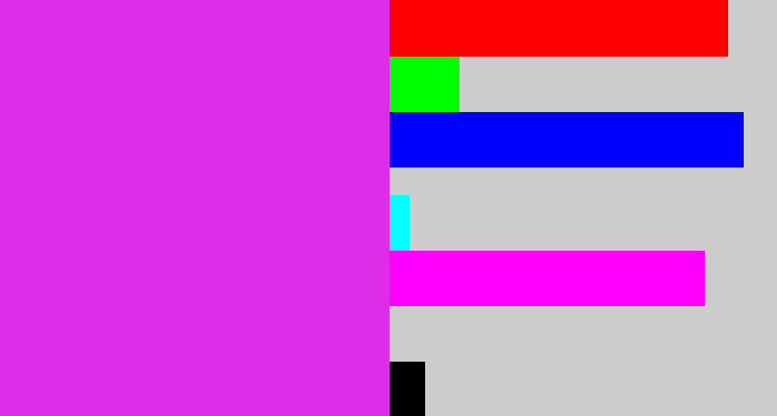 Hex color #dd2de8 - purple/pink
