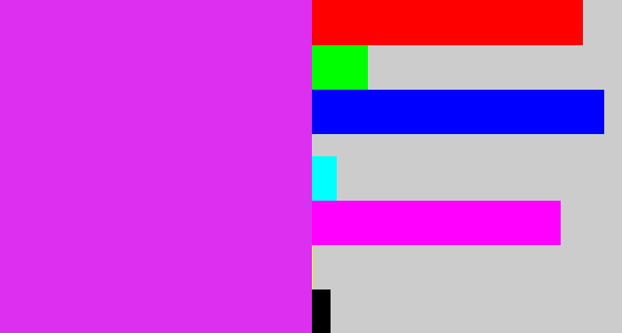Hex color #dd2ff0 - purple/pink