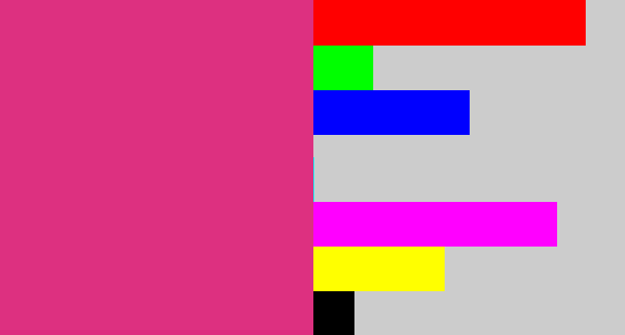 Hex color #dd3080 - darkish pink