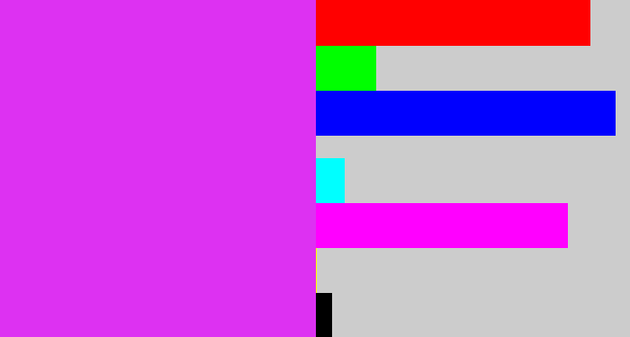 Hex color #dd31f2 - purple/pink