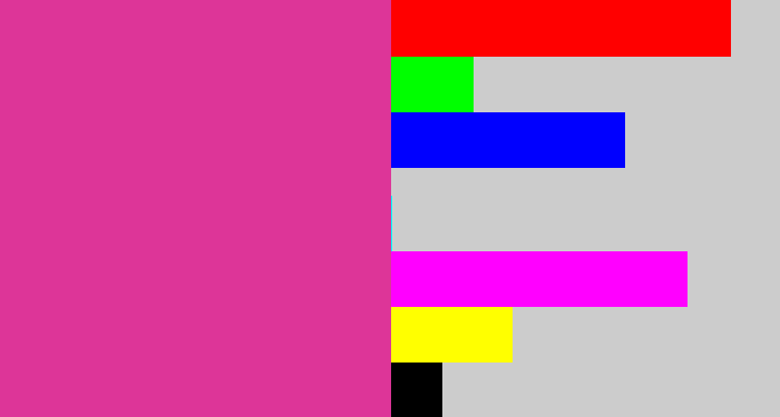 Hex color #dd3598 - darkish pink