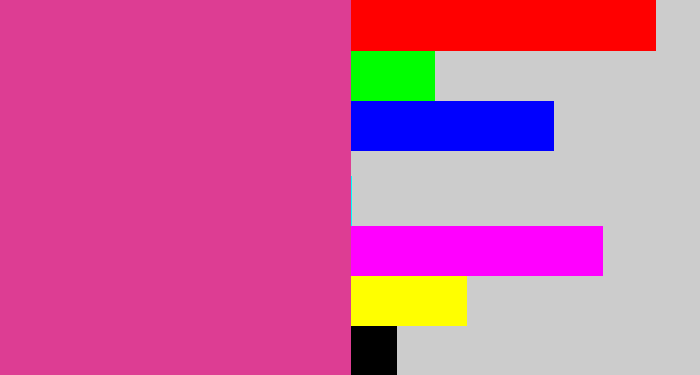 Hex color #dd3d93 - darkish pink