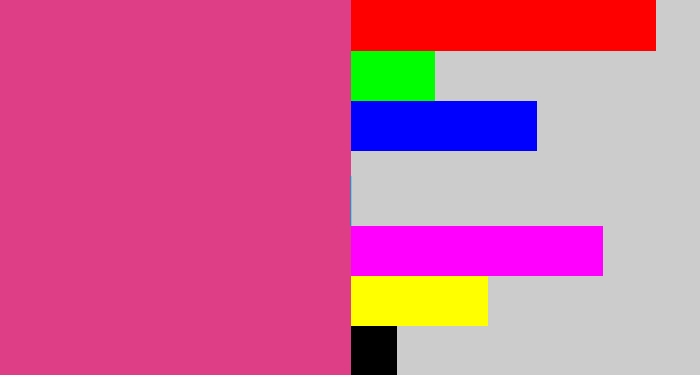 Hex color #dd3e86 - darkish pink