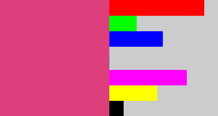 Hex color #dd3f7c - darkish pink