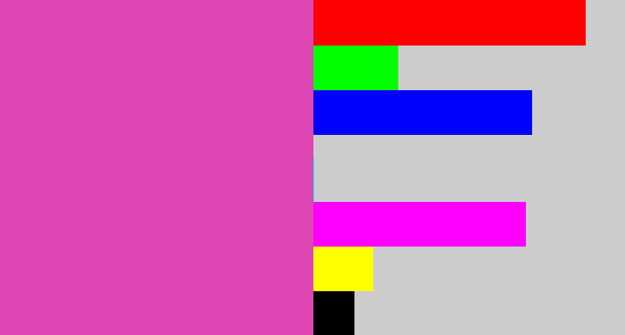 Hex color #dd46b3 - purpleish pink