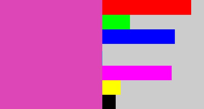 Hex color #dd46b6 - purpleish pink