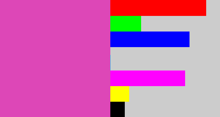 Hex color #dd47b7 - purpleish pink