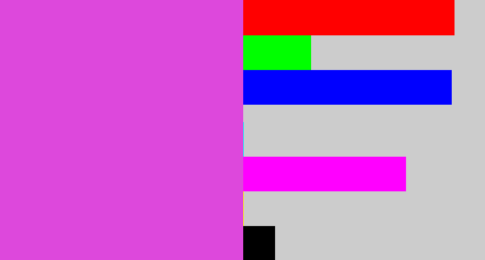 Hex color #dd48dc - pink purple