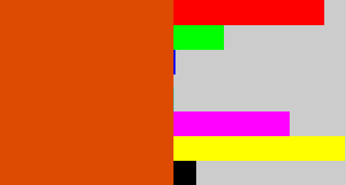 Hex color #dd4a02 - deep orange