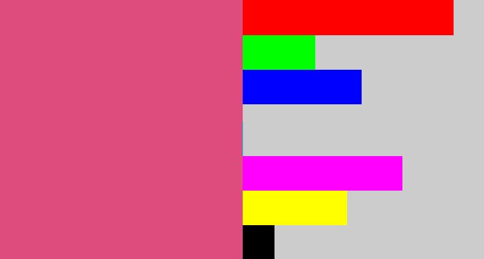Hex color #dd4c7d - darkish pink