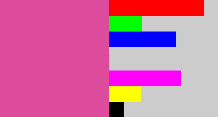 Hex color #dd4c9c - purplish pink