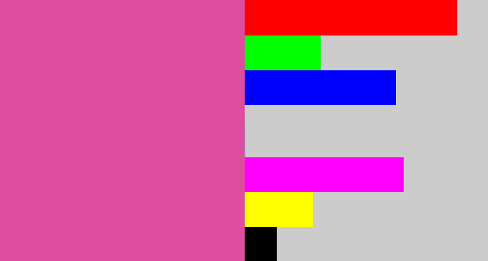 Hex color #dd4e9f - purplish pink
