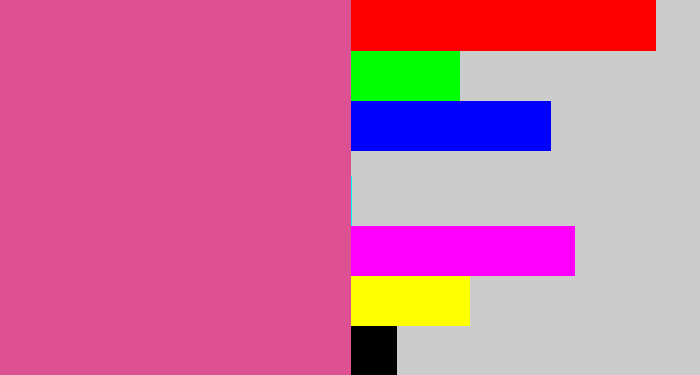 Hex color #dd5091 - darkish pink