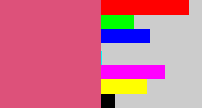 Hex color #dd517a - darkish pink