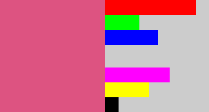 Hex color #dd5381 - darkish pink