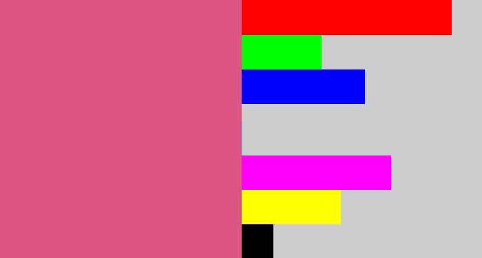 Hex color #dd5583 - darkish pink