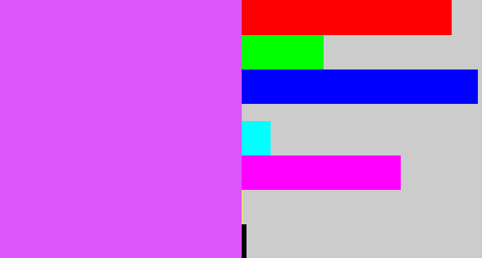 Hex color #dd56fb - heliotrope