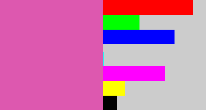Hex color #dd58af - purplish pink