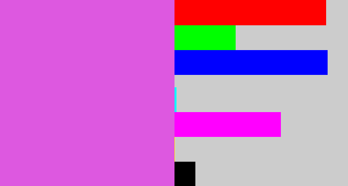 Hex color #dd58e0 - pink purple