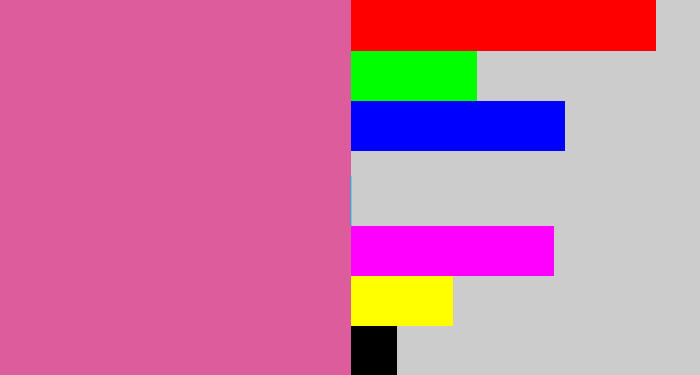 Hex color #dd5c9c - pale magenta