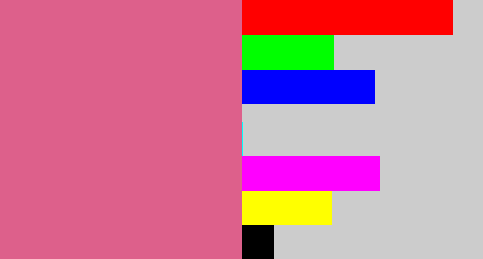 Hex color #dd608b - pinkish
