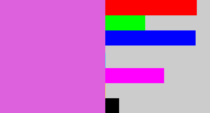 Hex color #dd61dc - pink purple