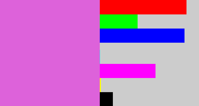 Hex color #dd62da - pink purple