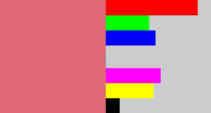 Hex color #dd6979 - pinkish