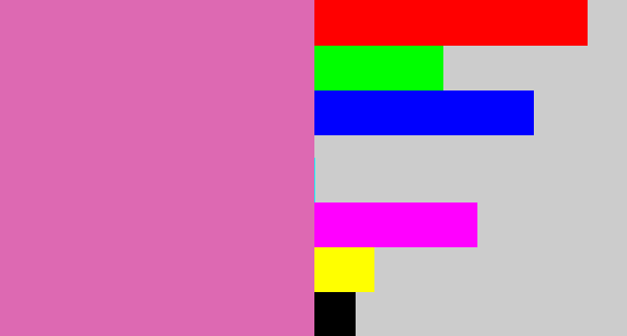 Hex color #dd69b2 - pale magenta