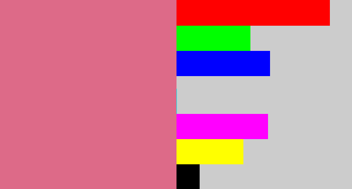 Hex color #dd6a88 - pinkish