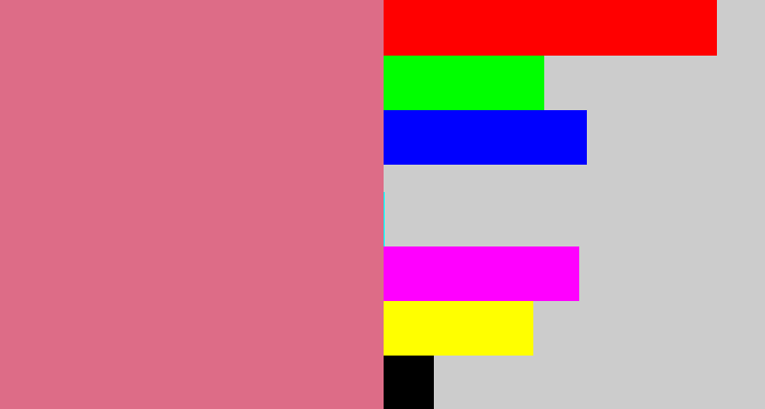 Hex color #dd6c87 - pinkish