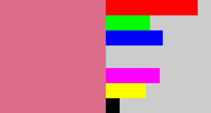 Hex color #dd6c8a - pinkish