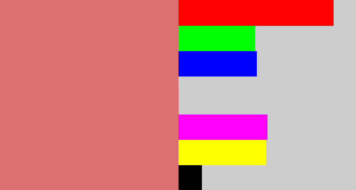 Hex color #dd6e71 - pinkish