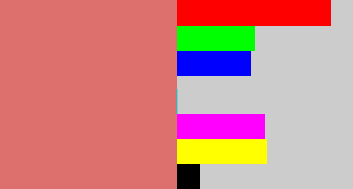 Hex color #dd6f6c - pinkish