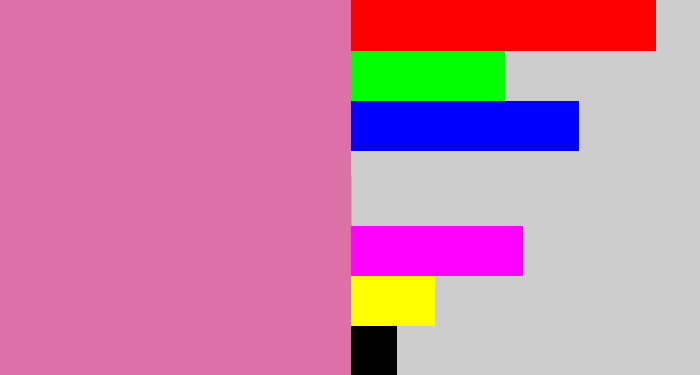 Hex color #dd70a7 - pale magenta