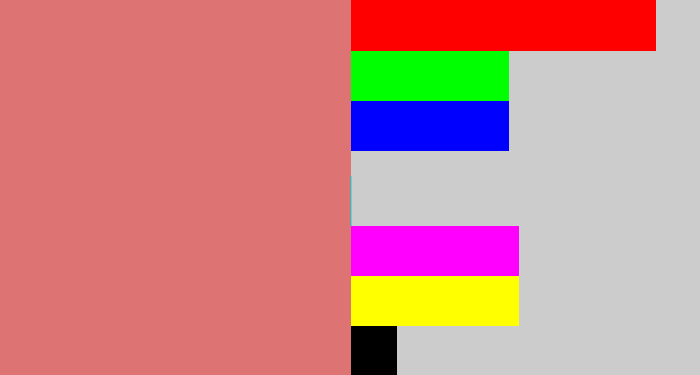 Hex color #dd7372 - pinkish