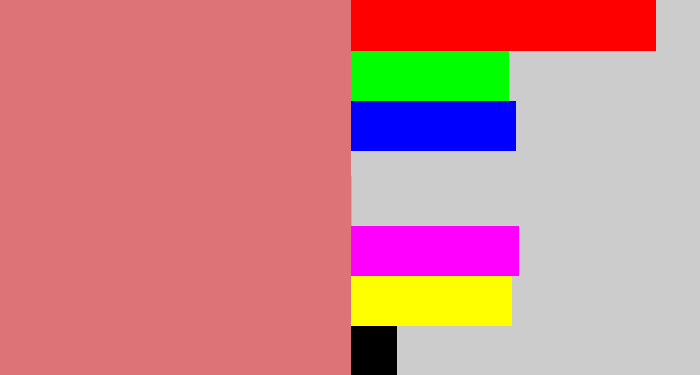 Hex color #dd7377 - pinkish