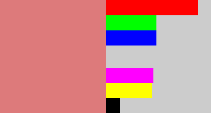 Hex color #dd7a7b - pinkish