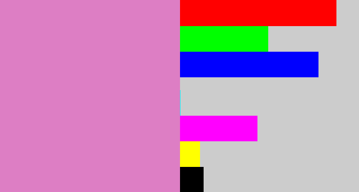 Hex color #dd7ec4 - lavender pink