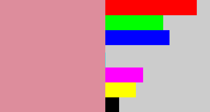 Hex color #dd8d9c - dull pink